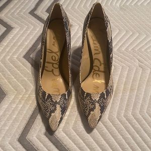 3/$60 Sam Edelman Leather Snakeskin 3.5-4” Heels